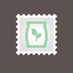 Fertilizer stamp Outline vector illustration
