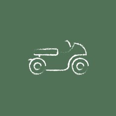 Motorcycle icon drawn in chalk