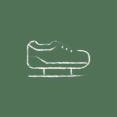 Skate icon drawn in chalk