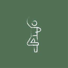 Male dancer icon drawn in chalk