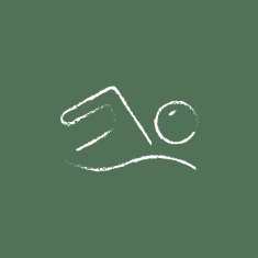 Swimmer icon drawn in chalk N2