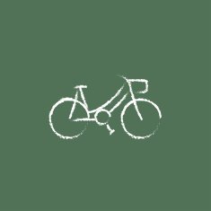 Bicycle icon drawn in chalk N2