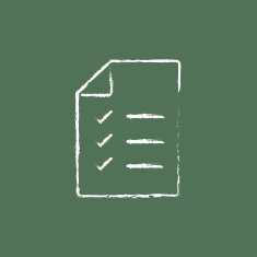 Shopping list icon drawn in chalk