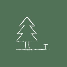 Landscape icon drawn in chalk