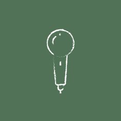 Microphone icon drawn in chalk N2