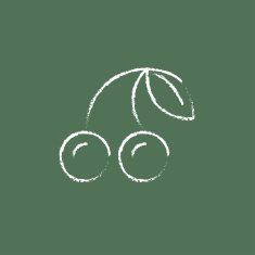 Cherry icon drawn in chalk