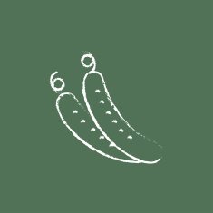 Cucumber icon drawn in chalk