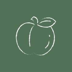 Apple icon drawn in chalk