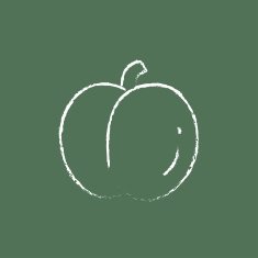Plum icon drawn in chalk