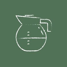 Carafe icon drawn in chalk