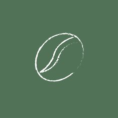 Coffee bean icon drawn in chalk