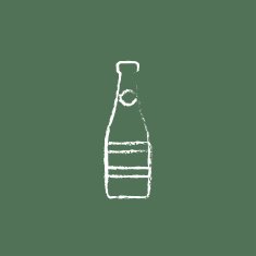 Glass bottle icon drawn in chalk N2