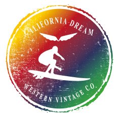 colorful surf crest with surfer sliding the wave