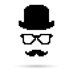 Silhouette simple symbol of Detective