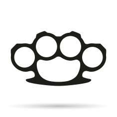 Silhouette simple symbol of Brassknuckles