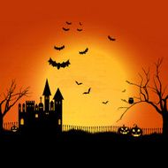 Haunted Halloween house background