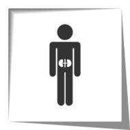 Kidneys icon with cut out shadow effect N2