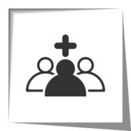 Medical Staff icon with cut out shadow effect