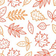 Seamless pattern with autumn leaves N36