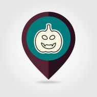 Halloween pumpkins mapping pin icon N7