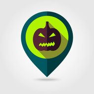 Halloween pumpkins mapping pin icon N17