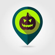 Halloween pumpkins mapping pin icon N27