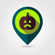 Halloween pumpkins mapping pin icon N28