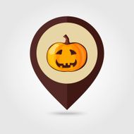 Halloween pumpkins mapping pin icon N31