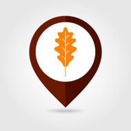 Autumn Leaves mapping pin icon