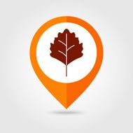 Autumn Leaves mapping pin icon N2