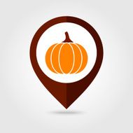 Pumpkin mapping pin icon Harvest Thanksgiving