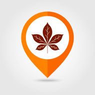 Autumn Leaves mapping pin icon N3