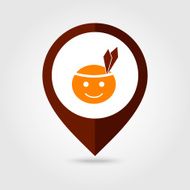 American Indian mapping pin icon Thanksgiving day N2