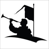 Trumpeter silhouette