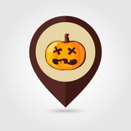 Halloween pumpkins mapping pin icon N33