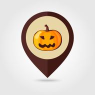 Halloween pumpkins mapping pin icon N34