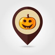 Halloween pumpkins mapping pin icon N36