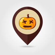 Halloween pumpkins mapping pin icon N37