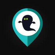 Halloween Ghost mapping pin icon
