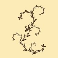 Floral elements for design card or invitation
