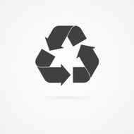 Recycling icon on white background N2