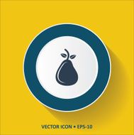 Vector Pear fruit icon N2