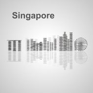 Singapore skyline for your design