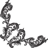 Vintage acanthus corner element N2