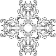 The baroque rosette art element N2