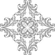 The rosette with acanthus leaf N2