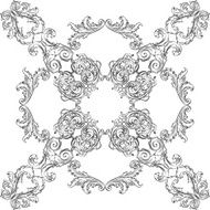 Victorian baroque rosette art N2