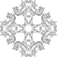 Victorian baroque rosette good art N2