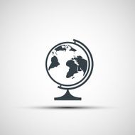 Vector icons of school globe N2