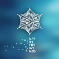 Merry christmas card with snowflake N2